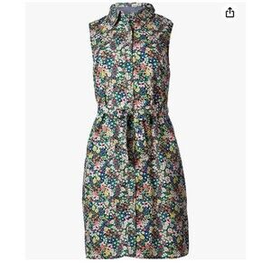 Tommy Bahama Sleeveless Collard Full button up Floral Sun Dress Size 12